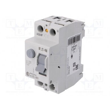 RCD breaker; Inom: 25A; Ires: 30mA; Max surge current: 250A; IP40 HNC-25/2/003 EATON ELECTRIC 1