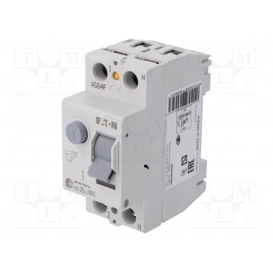 RCD breaker; Inom: 25A; Ires: 30mA; Max surge current: 250A; IP40 HNC-25/2/003 EATON ELECTRIC