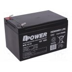 Re-battery: acid-lead; 12V; 12Ah; AGM; maintenance-free; 3.8kg; BPE ACCU-BPE12-12/BP BPOWER