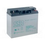 Re-battery: acid-lead; 12V; 18Ah; AGM; maintenance-free; 5kg ACCU-HP18-12SL SSB