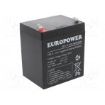 Re-battery: acid-lead; 12V; 5Ah; AGM; maintenance-free; EP ACCU-EP5-12/EUR EUROPOWER