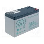 Re-battery: acid-lead; 12V; 7.2Ah; AGM; maintenance-free; 2.5kg ACCU-HP7.2-12SL SSB