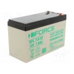 Re-battery: acid-lead; 12V; 7.5Ah; AGM; maintenance-free; EFL ACCU-EFL7.5-12/ECF ECO FORCE