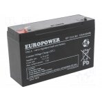 Re-battery: acid-lead; 6V; 12Ah; AGM; maintenance-free; EP ACCU-EP12-6/EUR EUROPOWER
