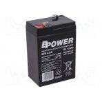 Re-battery: acid-lead; 6V; 4.5Ah; AGM; maintenance-free; 0.8kg; BPE ACCU-BPE4.5-6/BP BPOWER