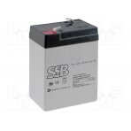 Re-battery: acid-lead; 6V; 5Ah; AGM; maintenance-free; 70x47x101mm ACCU-HP5-6/S SSB