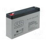 Re-battery: acid-lead; 6V; 7Ah; AGM; maintenance-free; 151x34x94mm ACCU-HP7-6/S SSB