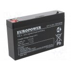 Re-battery: acid-lead; 6V; 7Ah; AGM; maintenance-free; EP ACCU-EP7-6/EUR EUROPOWER
