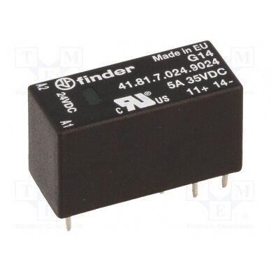 Relay: solid state; Ucntrl: 14÷32VDC; 5A; 1.5÷35VDC; Series: 41.81 41.81.7.024.9024 FINDER 1