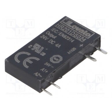 Relay: solid state; Ucntrl: 24VDC; 4A; 3÷28VDC; socket; Series: HR20 HR201DS024 LOVATO ELECTRIC 1