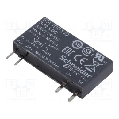 Relay: solid state; Ucntrl: 3÷12VDC; max.24VDC; socket; Series: SSL SSL1D03JD SCHNEIDER ELECTRIC 1