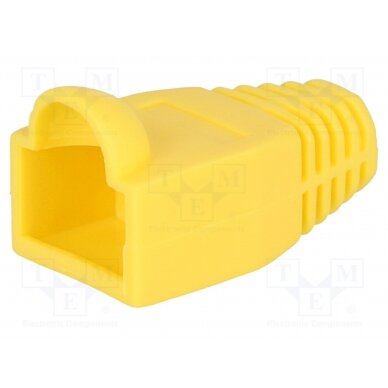 RJ45 plug boot; 6.5mm; yellow RJ45B/YELLOW CONNFLY