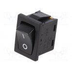 ROCKER; SPST; Pos: 2; ON-OFF; 6A/250VAC; black; none; Rcont max: 20mΩ CWSA11AAN2S NKK SWITCHES