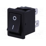 ROCKER; SPST; Pos: 2; ON-OFF; 6A/250VAC; black; none; Rcont max: 20mΩ CWSB11AA2F NKK SWITCHES
