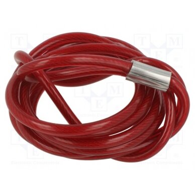 Rope; L: 1.8m; steel; red; Plating: vinyl PSL-MLDC PANDUIT 1