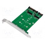 SATA to M.2 adapter; Poles number: 2; silver; Support: SATA,SSD PC0086 LOGILINK