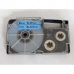 Juosta - kasetė spausdintuvams Casio XR-9BU 9mm, juoda - mėlyna