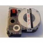 Juosta - kasetė lipdukų spausdintuvui Epson LC-6WRN, 24mm, raudona ant baltos