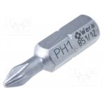 Screwdriver bit; Phillips; PH1; Overall len: 25mm WERA.851/1Z/1 WERA