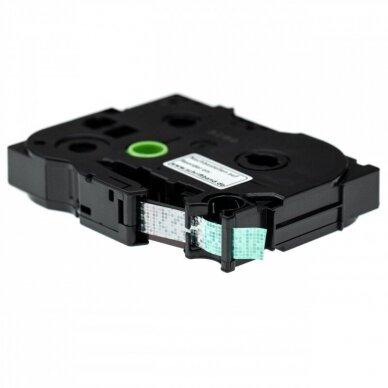 Juosta - kasetė spausdintuvams Brother TZE-721L1, 9mm, juoda - žalia (blizgi) 2
