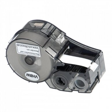 Juosta - kasetė lipdukų spausdintuvui Brady M21-375-499, 4.88m x 9.53mm, juoda - balta 1