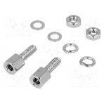 Set of screws for D-Sub; UNC 4-40; chromium plated steel CTB NINIGI