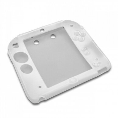 Silikoninis dėklas žaidimų konsolei Nintendo 2DS, baltas