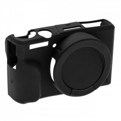 Silikoninis dėklas foto - video kamerai Canon Powershot G7X Mark III, juodas
