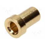 Socket; 2mm banana; 6mm; Plating: gold-plated; non-insulated BNS-202-G