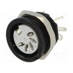 Socket; DIN; female; PIN: 5; Layout: 180°; for panel mounting,screw 651-0500 DELTRON