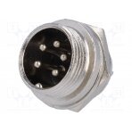 Socket; microphone; male; PIN: 5; for panel mounting FC684205 CLIFF