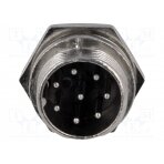 Socket; microphone; male; PIN: 8; for panel mounting MIC338