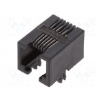 Socket; RJ12; PIN: 6; Cat: 3; unshielded; gold-plated; Layout: 6p6c 54601-906WPLF Amphenol Communications Solutions