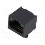 Socket; RJ45; PIN: 8; with LED; Layout: 8p8c; on PCBs,PCB snap; THT MTJ-88ARX1-LD ADAM TECH
