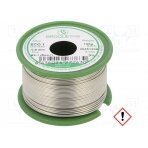 Soldering wire; Sn99,3Cu0,7; 0.8mm; 0.1kg; lead free; reel; 220°C ECO1-08/01H BROQUETAS
