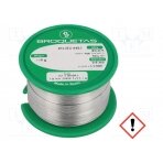 Soldering wire; Sn99Ag0,3Cu0,7; 0.5mm; 0.1kg; lead free; reel ECO5-05/01H BROQUETAS