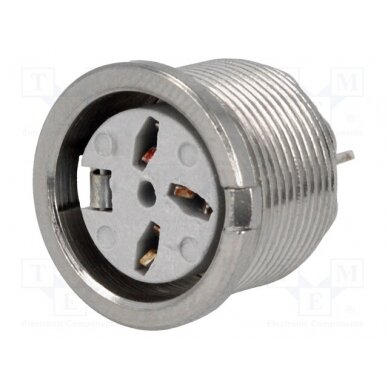 Socket; DIN; female; PIN: 3; Layout: 180°; THT; 34V; 2A; silver plated 690-0300 DELTRON 1