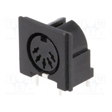 Socket; DIN; female; PIN: 5; Layout: 180°; angled 90°; THT DC-205 1