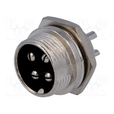 Socket; microphone; male; PIN: 4; for panel mounting MIC334 1