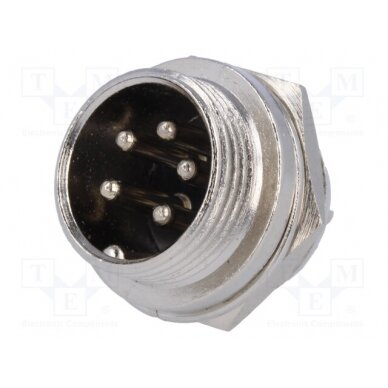 Socket; microphone; male; PIN: 5; for panel mounting FC684205 CLIFF 1