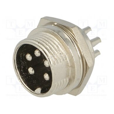 Socket; microphone; male; PIN: 5; for panel mounting MIC335 1