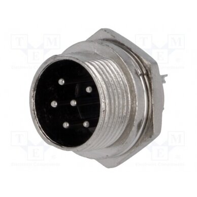 Socket; microphone; male; PIN: 6; for panel mounting MIC336 1