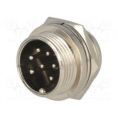 Socket; microphone; male; PIN: 7; for panel mounting FC684207 CLIFF 1