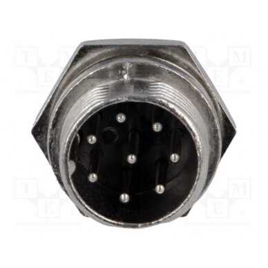 Socket; microphone; male; PIN: 8; for panel mounting MIC338 1