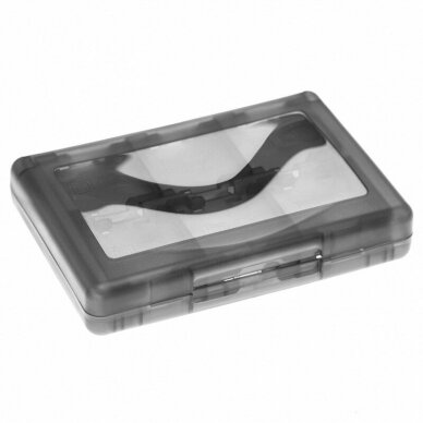 Žaidimų kortelių laikymo dėžutė Nintendo 3DS XL, juoda - skaidri 1