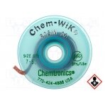 Tape: desoldering; halide-free,rosin,ROL0; W: 1.9mm; L: 1.5m HQ-WICK-S3 CHEMTRONICS