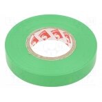 Tape: electrical insulating; W: 12mm; L: 25m; Thk: 130um; green; 180% SCAPA-2702A-12/25G SCAPA