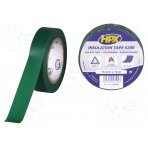 Tape: electrical insulating; W: 15mm; L: 10m; Thk: 0.15mm; green HPX-5200-1510GR HPX