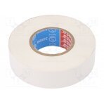 Tape: electrical insulating; W: 15mm; L: 10m; Thk: 0.15mm; white 53988-15/10-WH TESA