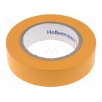 Tape: electrical insulating; W: 15mm; L: 10m; Thk: 150um; orange HTAPE-FLX-15OR HELLERMANNTYTON